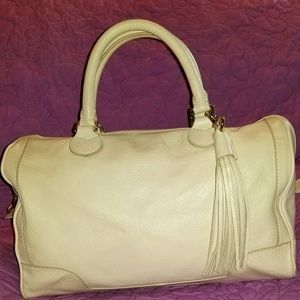 Banana Republic off white leather purse